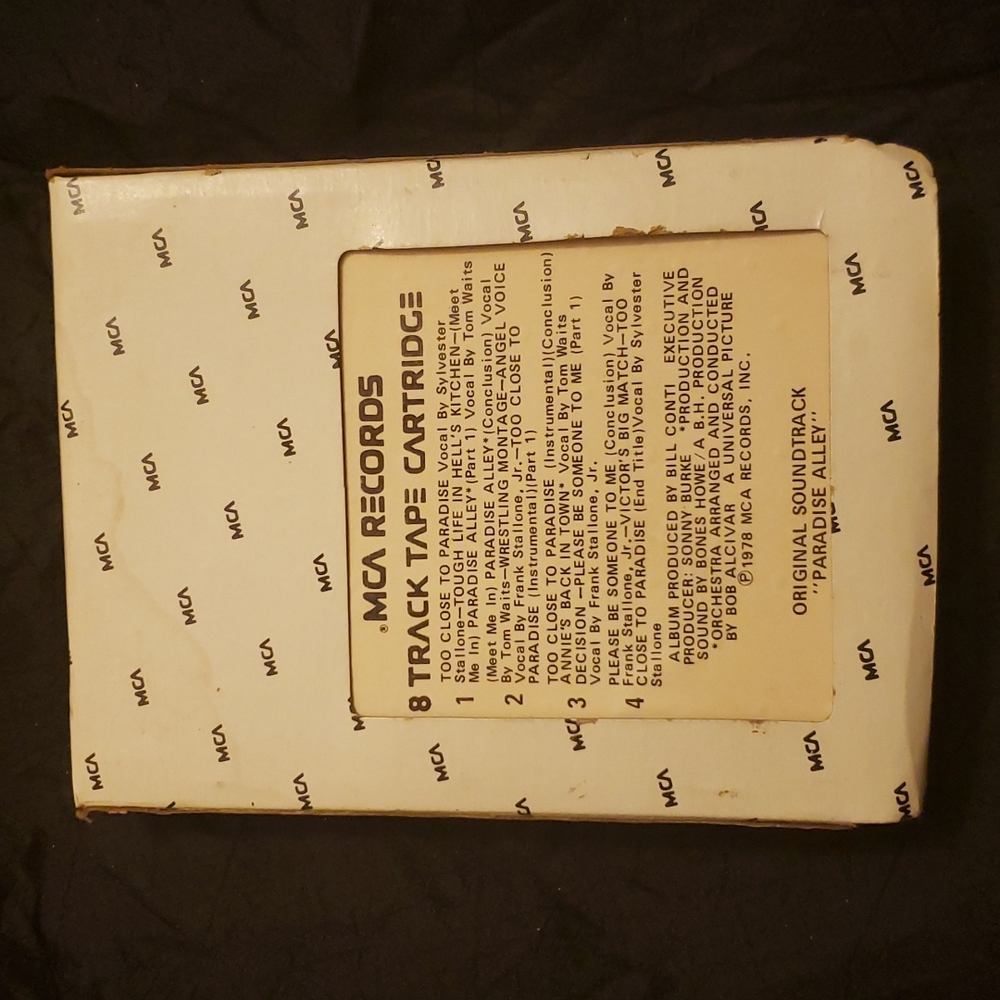 Vintage Sylvester Stallone MCA 8 Track Original Soundtrack Paradise Alley - Picture 4 of 7